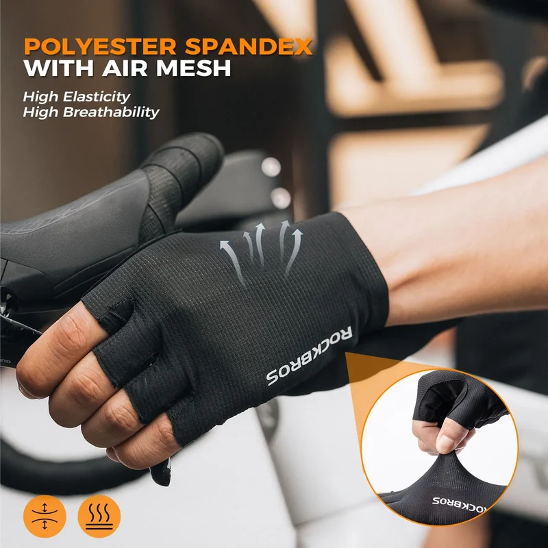 S396 Solid Color Short Finger Cycling Gloves