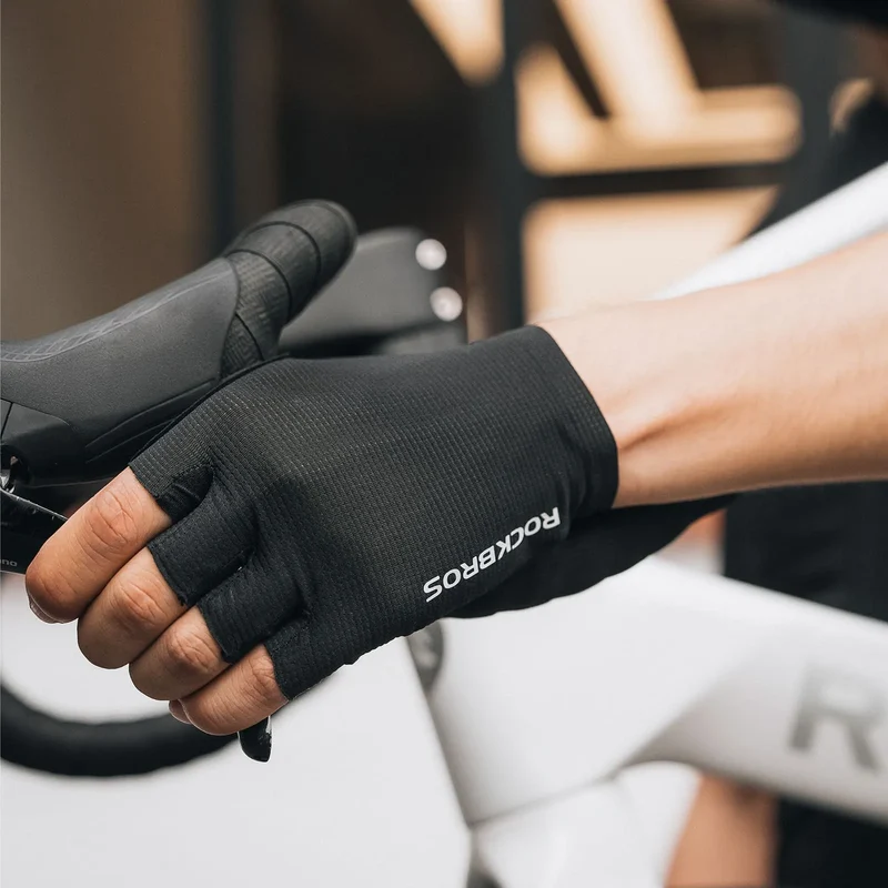 S396 Solid Color Short Finger Cycling Gloves