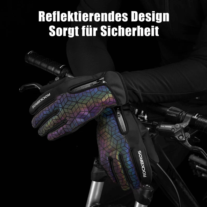 ROCKBROS 겨울 Fahrradhandschuhe 따뜻한 für Fahrrad Laufen 피트니스 유니섹스
