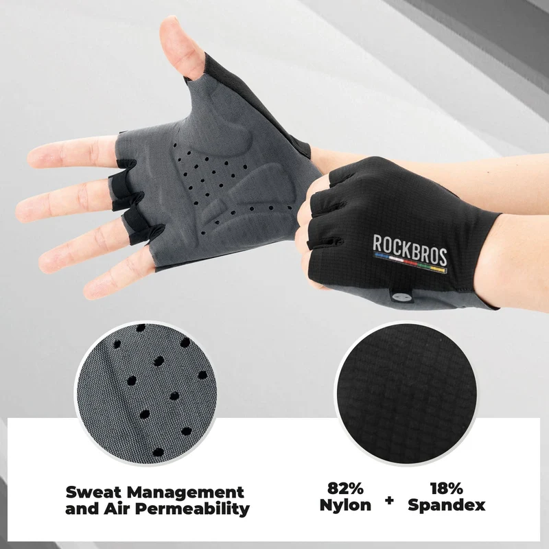 ROAD TO SKY Short Finger Mountain Cycling Gloves Dual