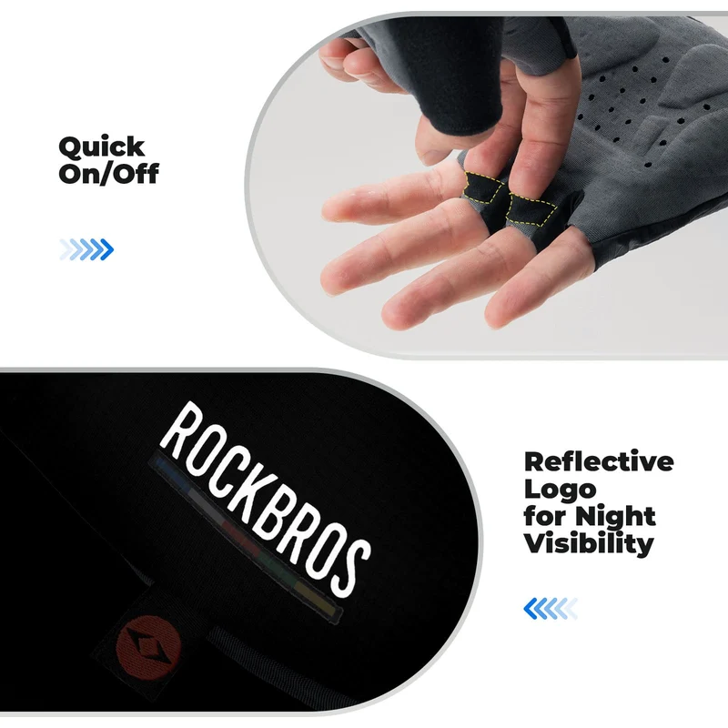 ROAD TO SKY Short Finger Mountain Cycling Gloves Dual