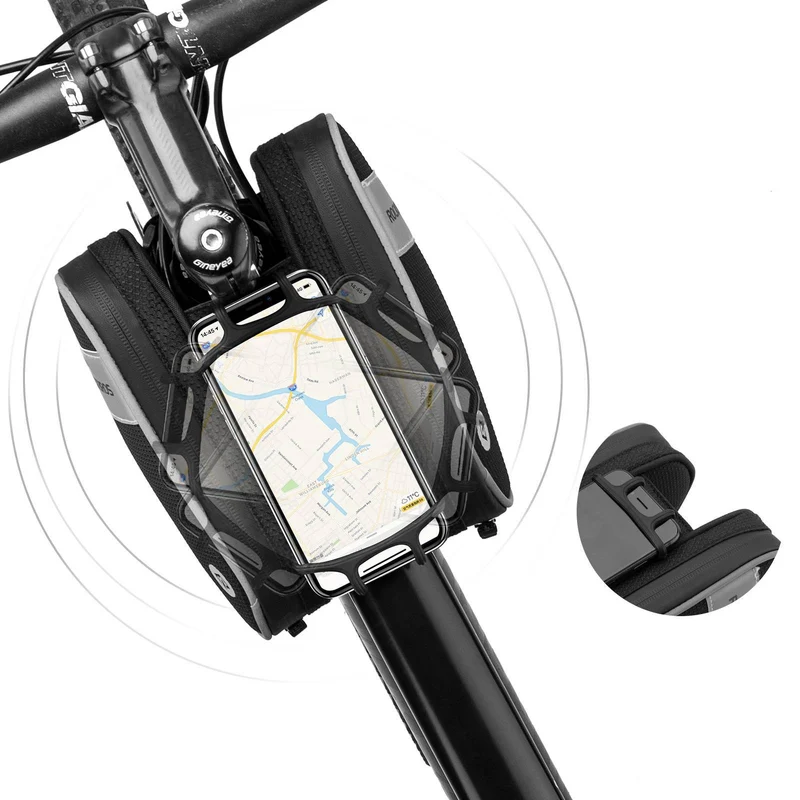 ROCKBROS Fahrrad Rahmentasche mit 360° 건조 Handyhalter 1,5 L BK