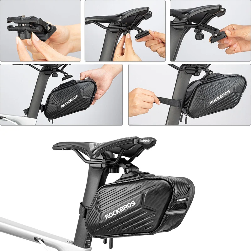 MTB/Rennrad/Faltrad Wasserdicht Schwarz를 위한 ROCKBROS Fahrrad Satteltasche