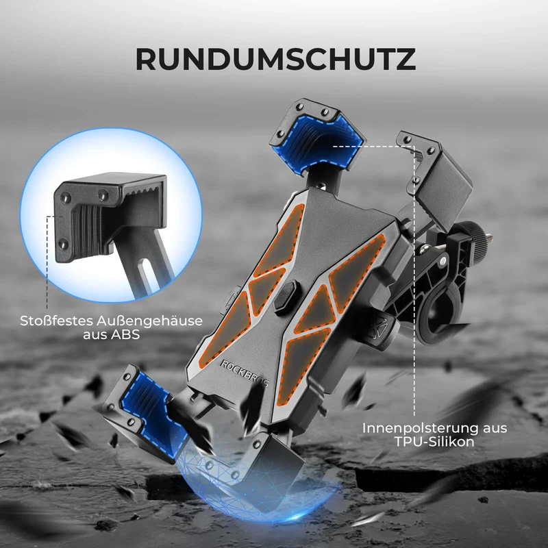Fahrrad Handyhalterung 360° Drehbar for Handy 4.5~7.2"