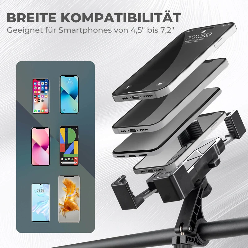 Fahrrad Handyhalterung 360° Drehbar for Handy 4.5~7.2"