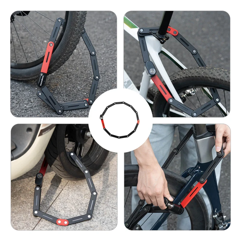 ROCKBROS Fahrrad Klapp-Fahrradschloss 견고한 Diebstahlschutz mit 2 Schlüsseln