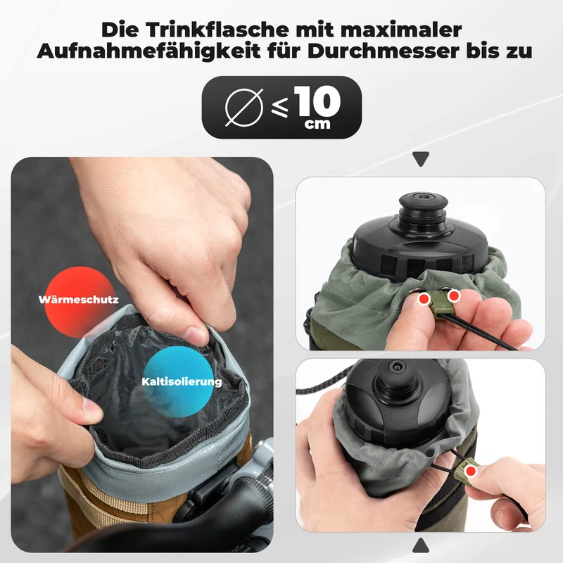 Fahrrad Lenkertasche 1.2L for Trinkflaschen Ø10 cm