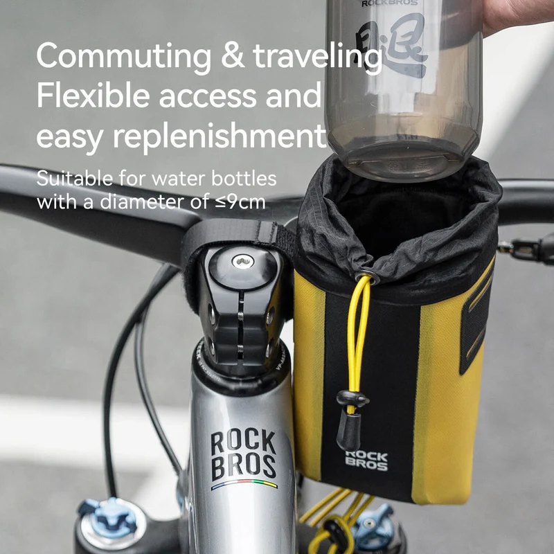 AS-162 100% Waterproof Bike Handlebar Bottle Bag