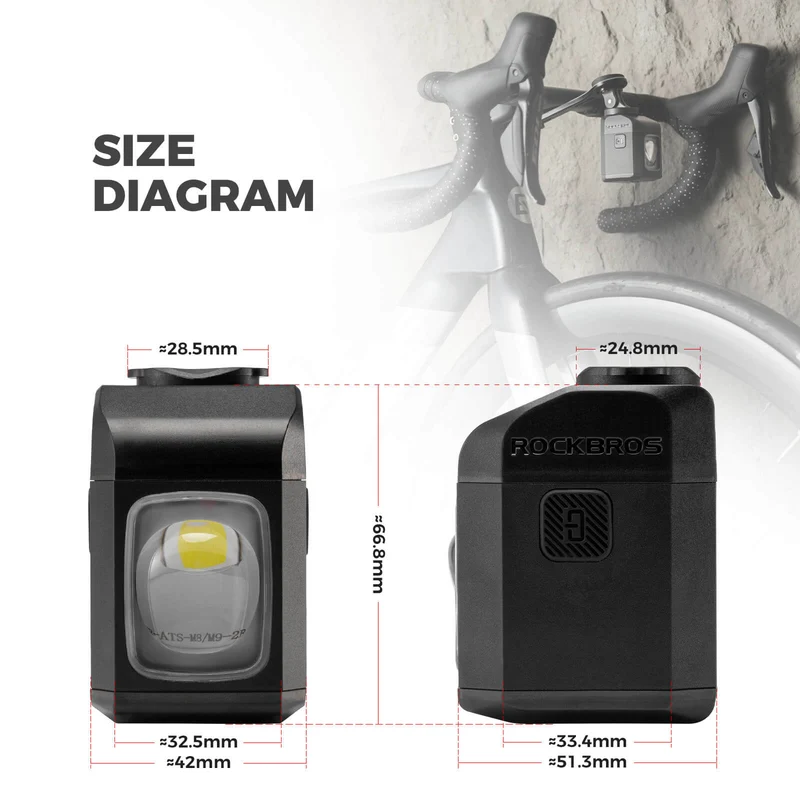 M8 Handlebar Mounted Smart Bike Front Light