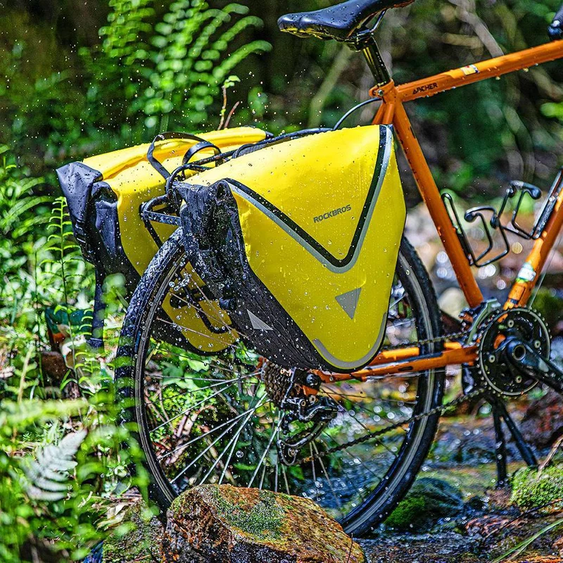 ROCKBROS Fahrrad Transporttasche 100% wasserdichte mit Schultergurt 20L 겔브/슈바르츠 골드