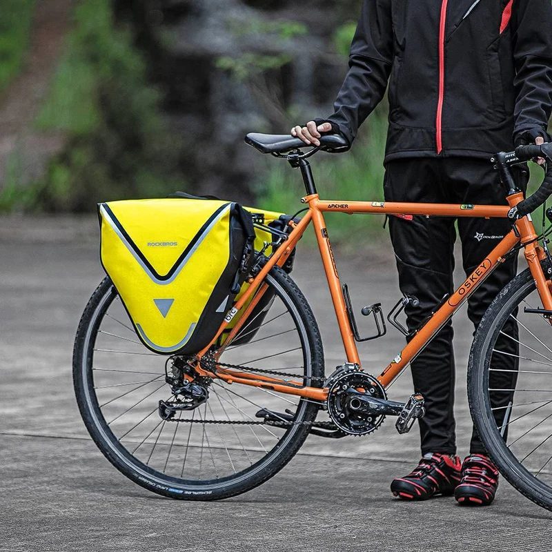 ROCKBROS Fahrrad Transporttasche 100% wasserdichte mit Schultergurt 20L 겔브/슈바르츠 골드
