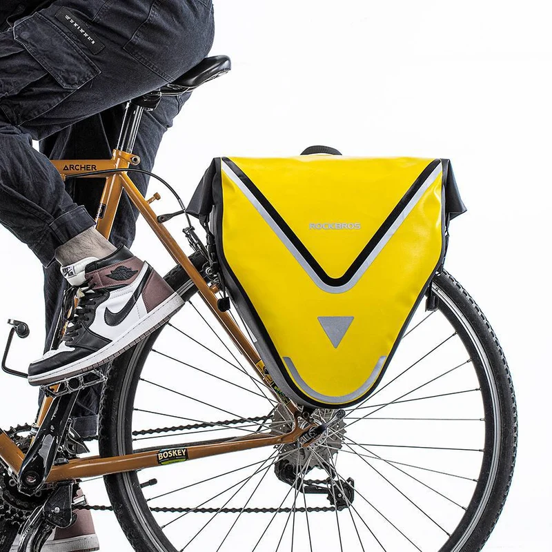 ROCKBROS Fahrrad Transporttasche 100% wasserdichte mit Schultergurt 20L 겔브/슈바르츠 골드
