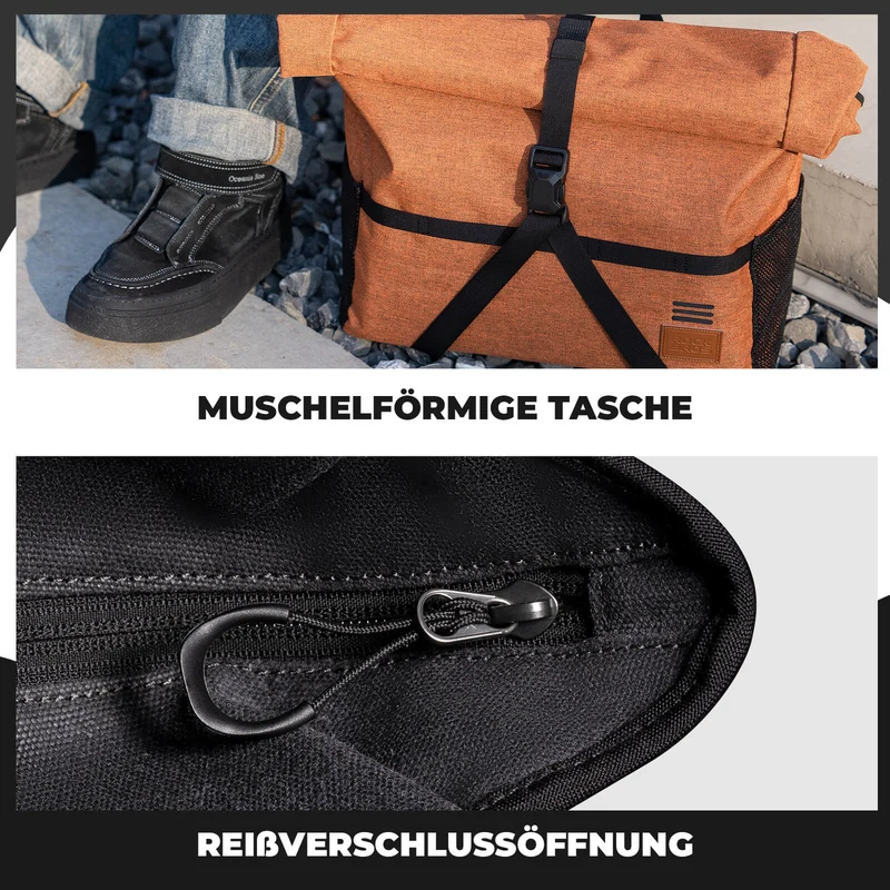 4-in-1 Fahrradtasche fir Brompton Magnetverschluss 8-10L