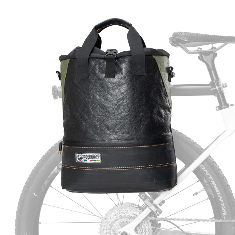 ROAD TO SKY Recycled Tire Bike Panniers - 12L