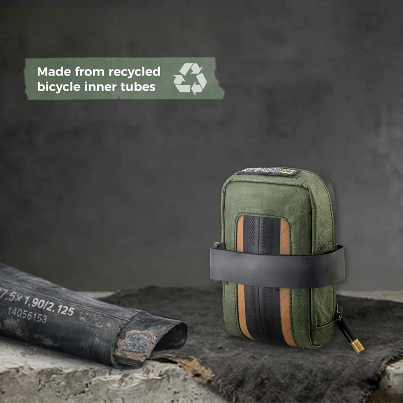 ROAD TO SKY Recycled Tire Mini Bike Saddle Bag - 0.4L
