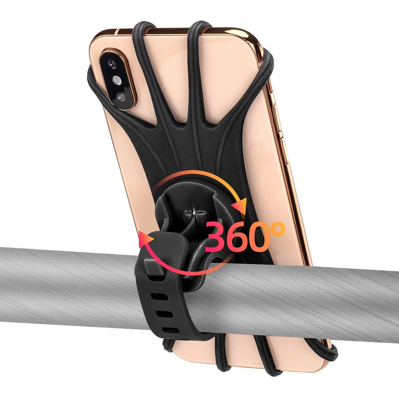ROCKBROS Handyhalterung aus Silikon 360° Drehbar for Motorrad & Fahrrad