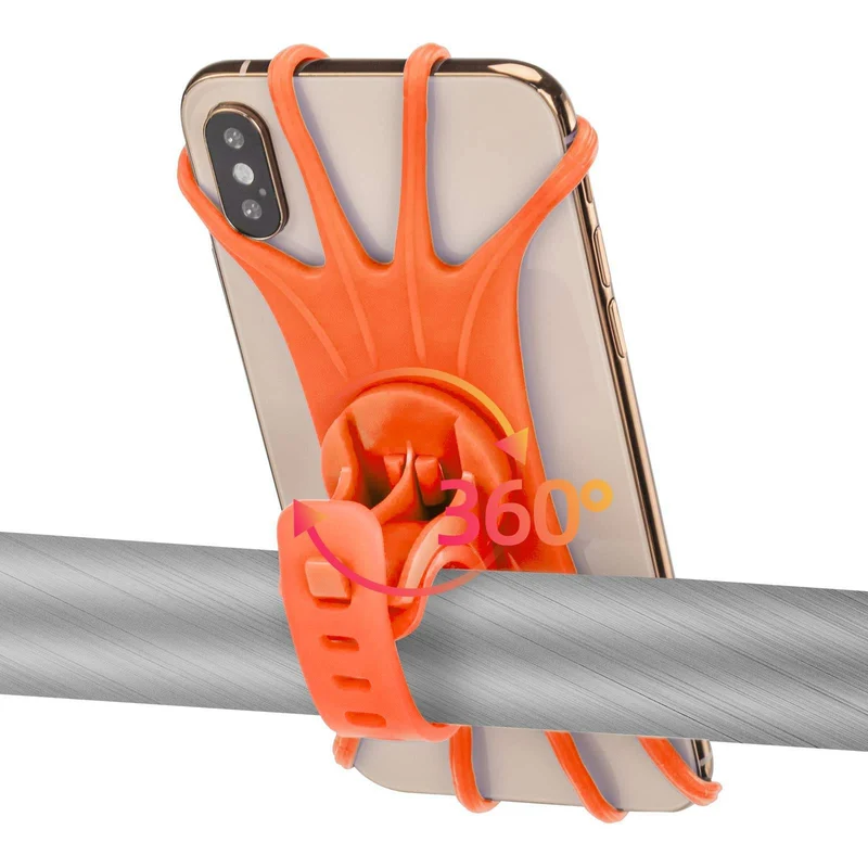 ROCKBROS Handyhalterung aus Silikon 360° Drehbar for Motorrad & Fahrrad