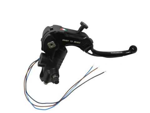 PRS Hauptbremszylinder 19 x 17-18-19 SCHWARZ Gelenkkurzer Hebel (Knopf+Hebel) ACCOSSATO (BREMBO 110.C740.10)