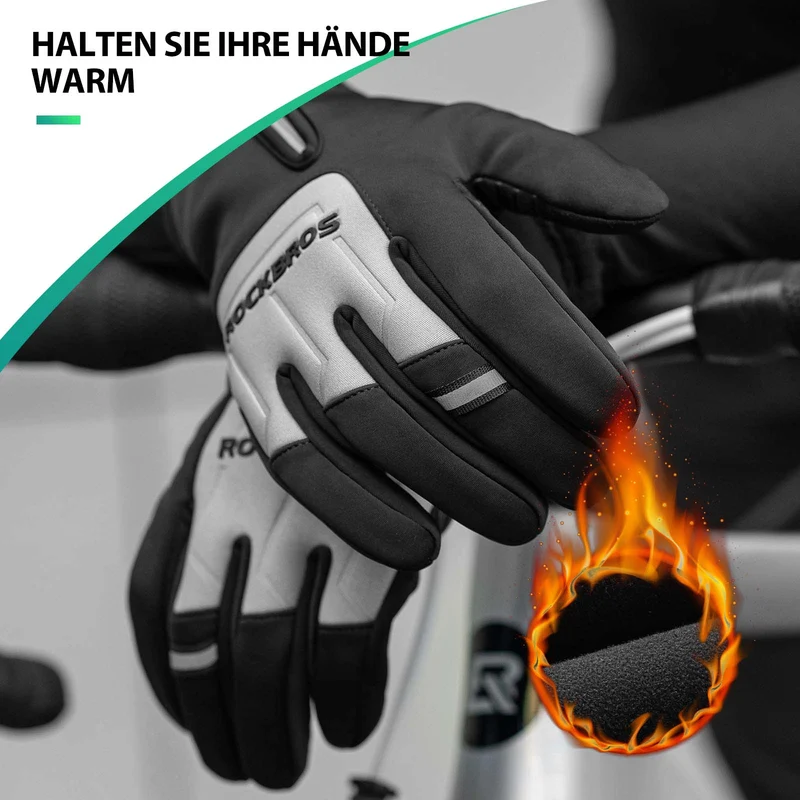 ROCKBROS Fahrradhandschuhe 터치스크린 Warme Winterhandschuhe S-XL
