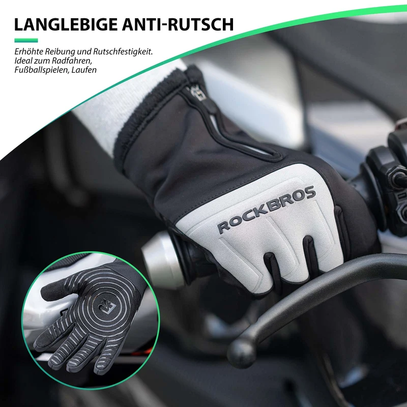 ROCKBROS Fahrradhandschuhe 터치스크린 Warme Winterhandschuhe S-XL