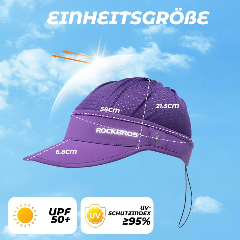Pferdeschwanz Kappe UV-Schutz Sommer Unisex