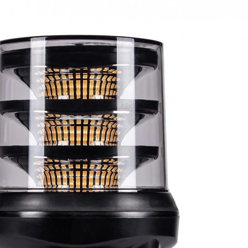 X-Spider LED-Warnleuchte mit dunkler Linse / Flexi DIN-Sockel