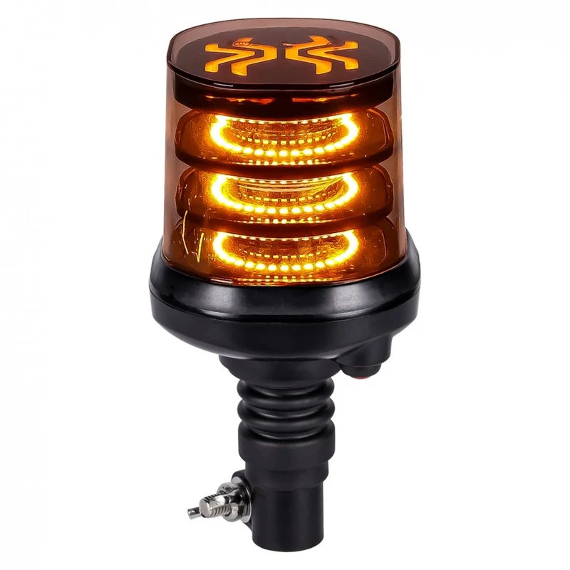 X-Spider LED-Warnleuchte mit dunkler Linse / Flexi DIN-Sockel