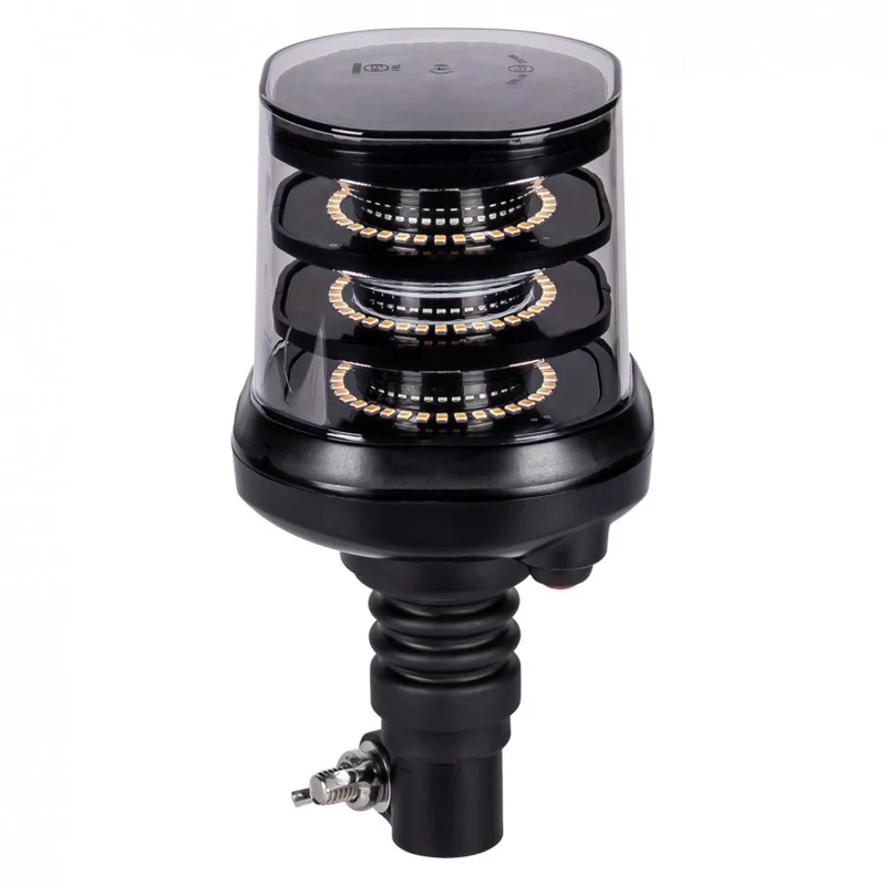 X-Spider LED-Warnleuchte mit dunkler Linse / Flexi DIN-Sockel