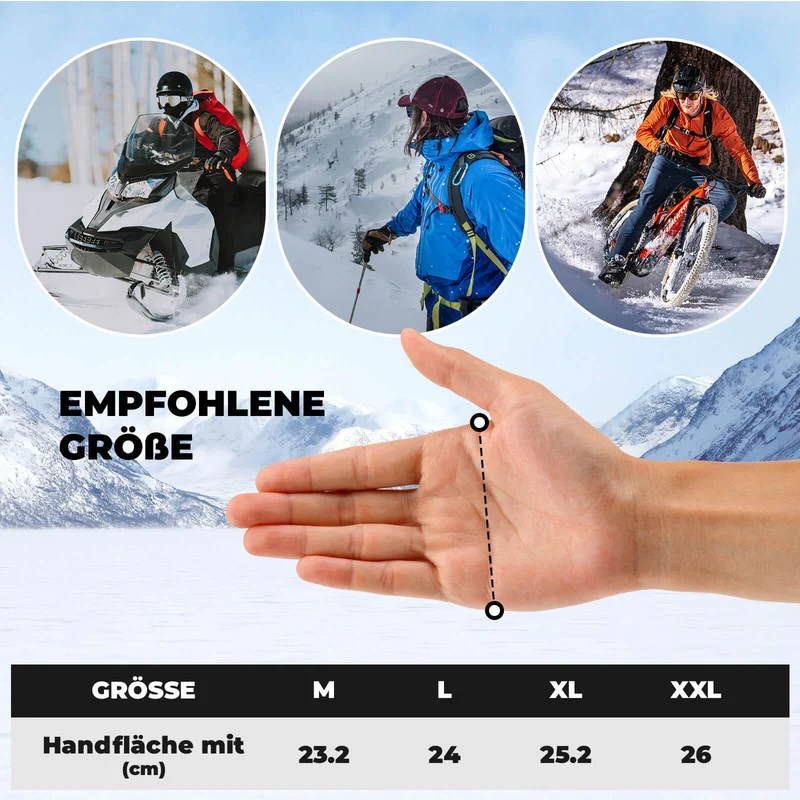 Wanter Fahrradhandschuhe Touchscreen Warm Winddicht