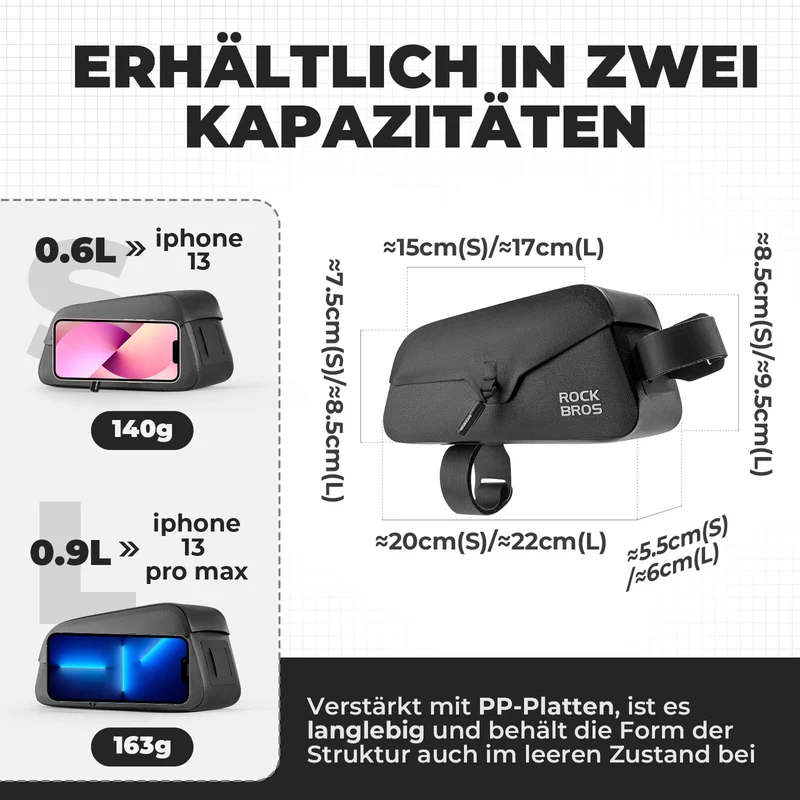 Magnetische Oberrohrtasche 100% 바서디히트