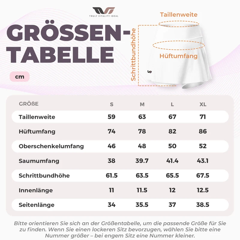 TVI Damen 2 in 1 Fahrradrock Kurze Gepolstert Radlerhose mit Tasche