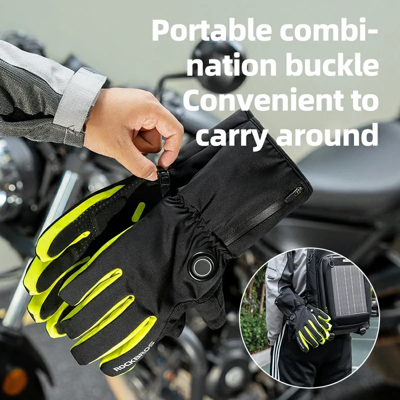 Winter Induction Heated Gloves Warm Windproof