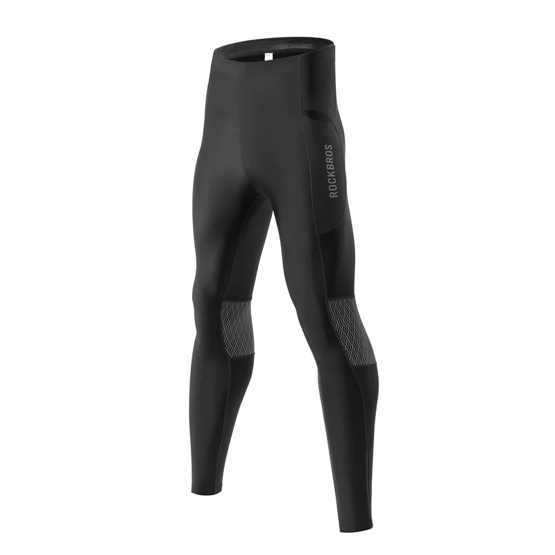 ROCKBROS Winter Thermo-Fahrradhose Fleece-Kompressions-레깅스 3 Taschen