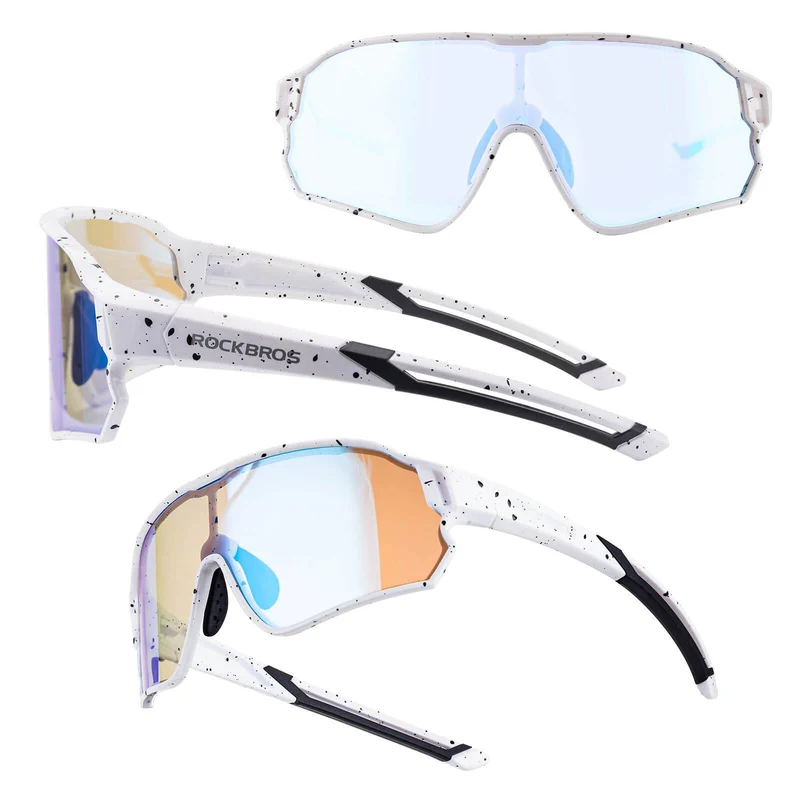ROCKBROS Kinder Fahrradbrille UV400-Schutz Selbsttönend Sonnenbrille