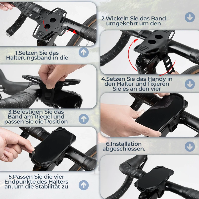 Fahrrad Handyhalterung Handy 4-7''를 위한 유연한 몽타주