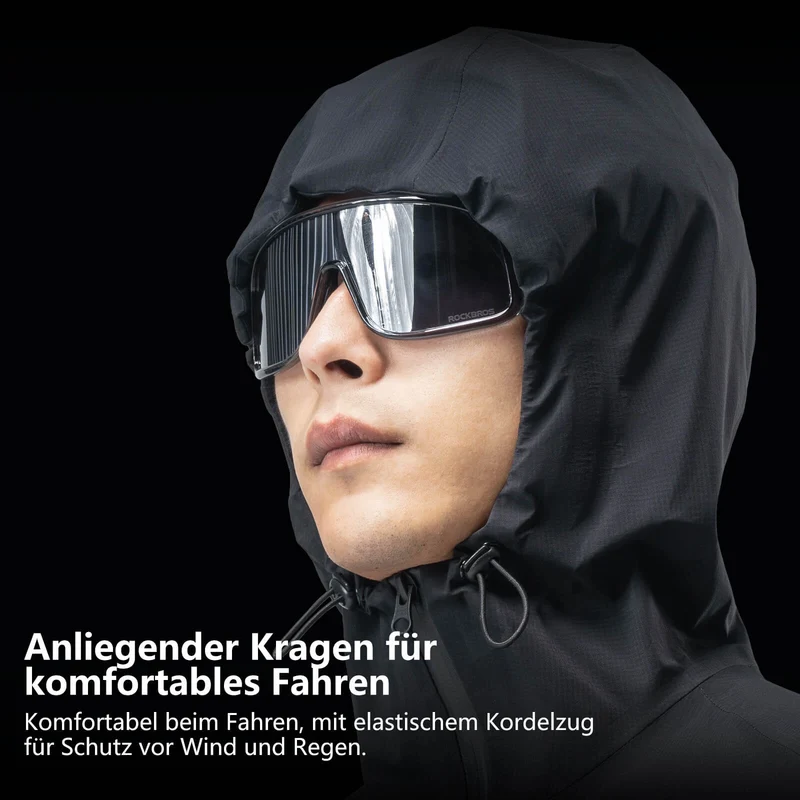 ROAD TO SKY Regenjacke faltbare Fahrradjacke Winddicht Unisex für MTB & Rennrad