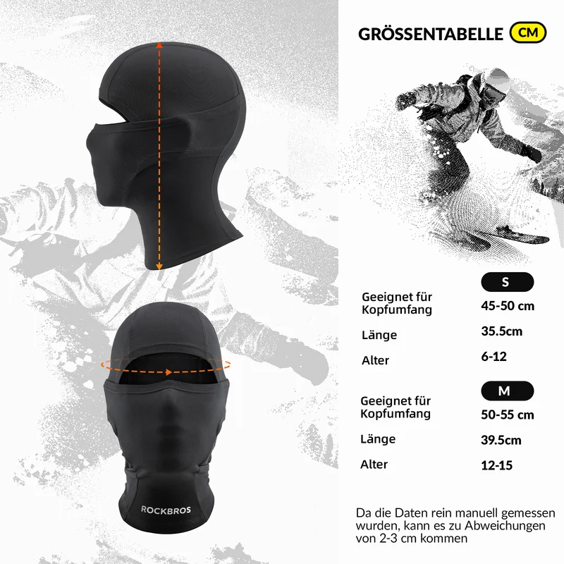 ROCKBROS Kinder Winter Sturmhaube Balaclava Gesichtsmaske für Mädchen/Jungen