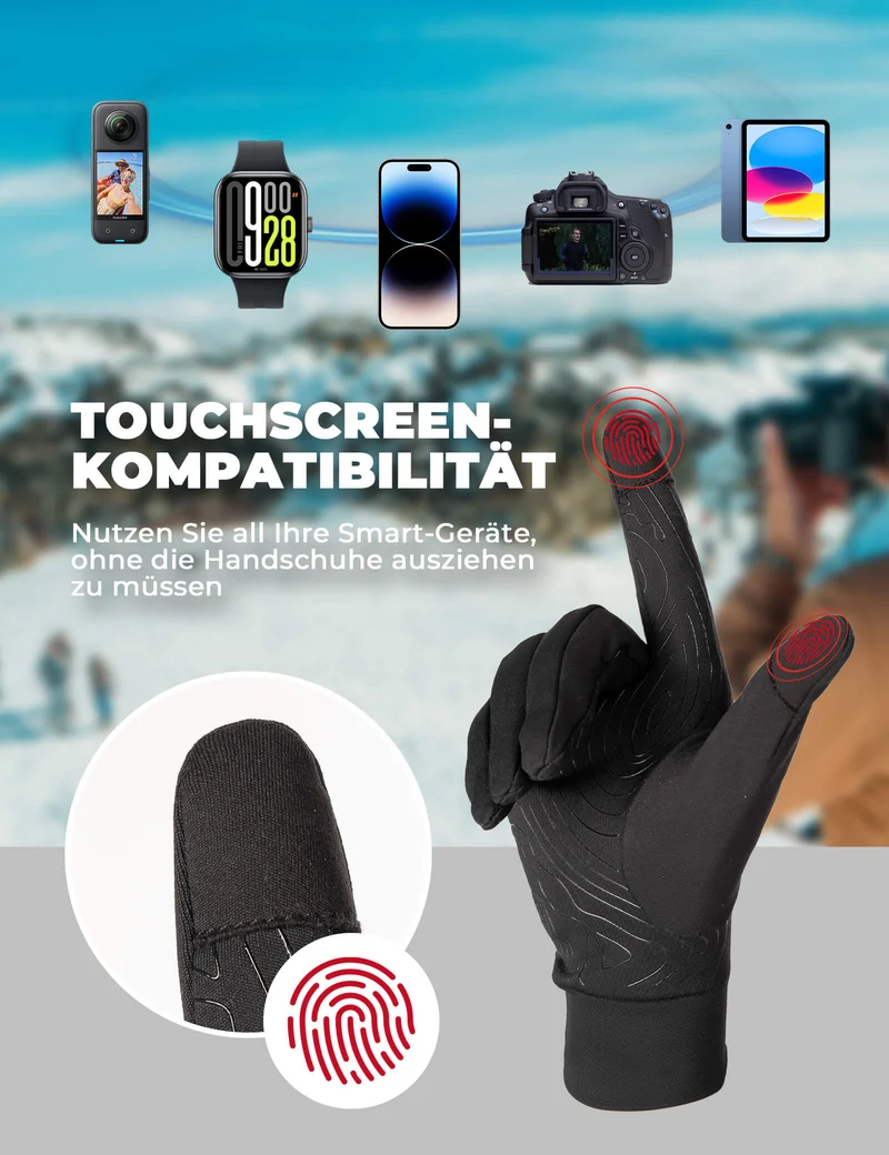 ROCKBROS Fahrradhandschuhe Anti-Rutsch 반사판