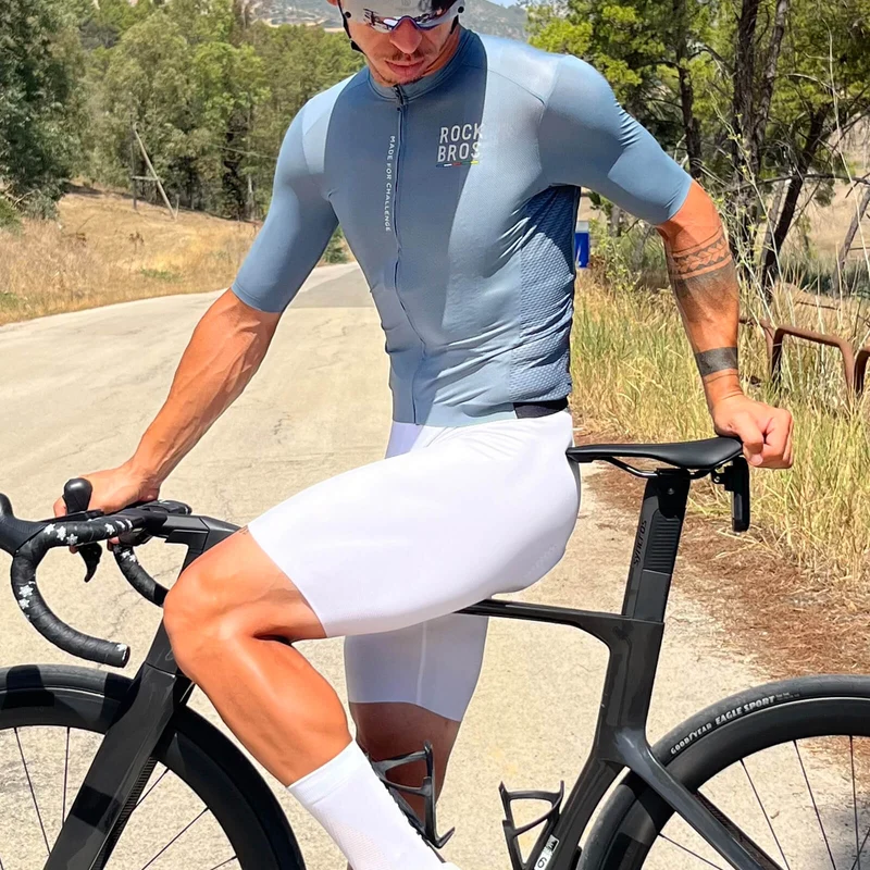 ROAD TO SKY Herren Kurzarm-Radtrikot Jersey fir MTB & Rennrad