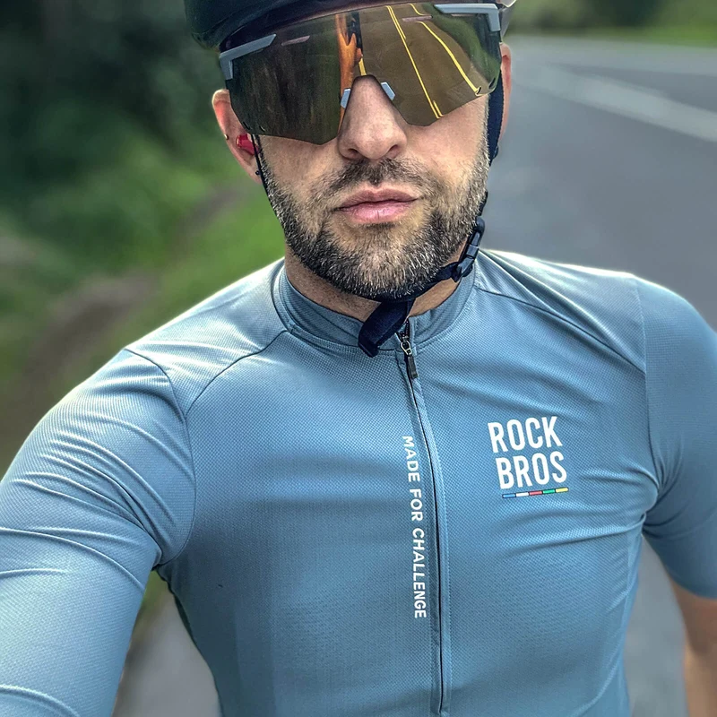 ROAD TO SKY Herren Kurzarm-Radtrikot Jersey fir MTB & Rennrad