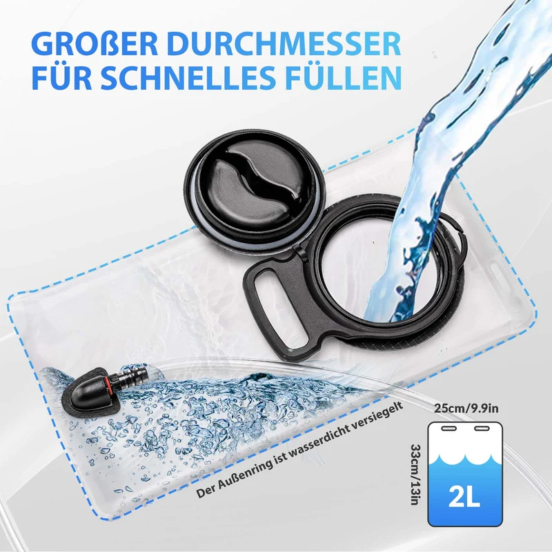 ROCKBROS Ultraleicht Trinkblase 배낭 Fahrradrucksack mit Trinksystem 2L