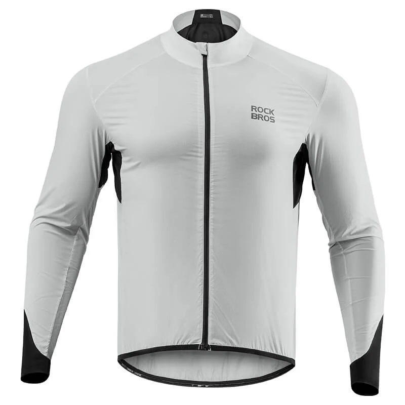 Leichte Fahrradjacke Atmungsaktiv Reflektierend Grau Herren