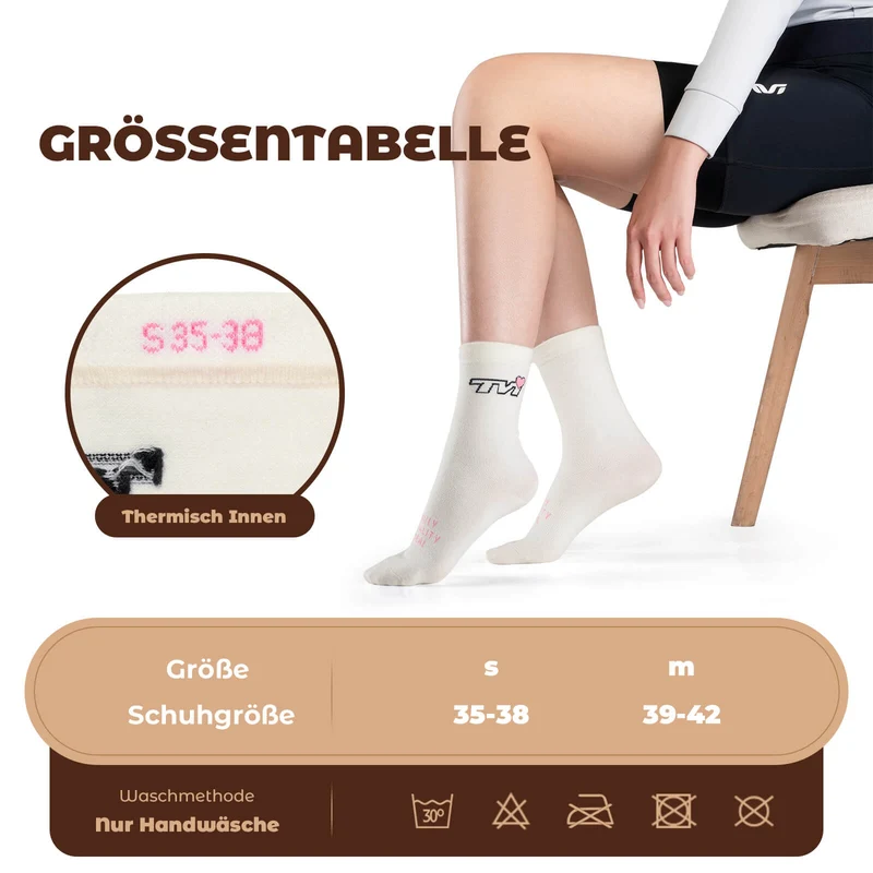 ROCKBROS TVI Damen Sportsocken Atmungsaktive Fahrradsocken Wanter