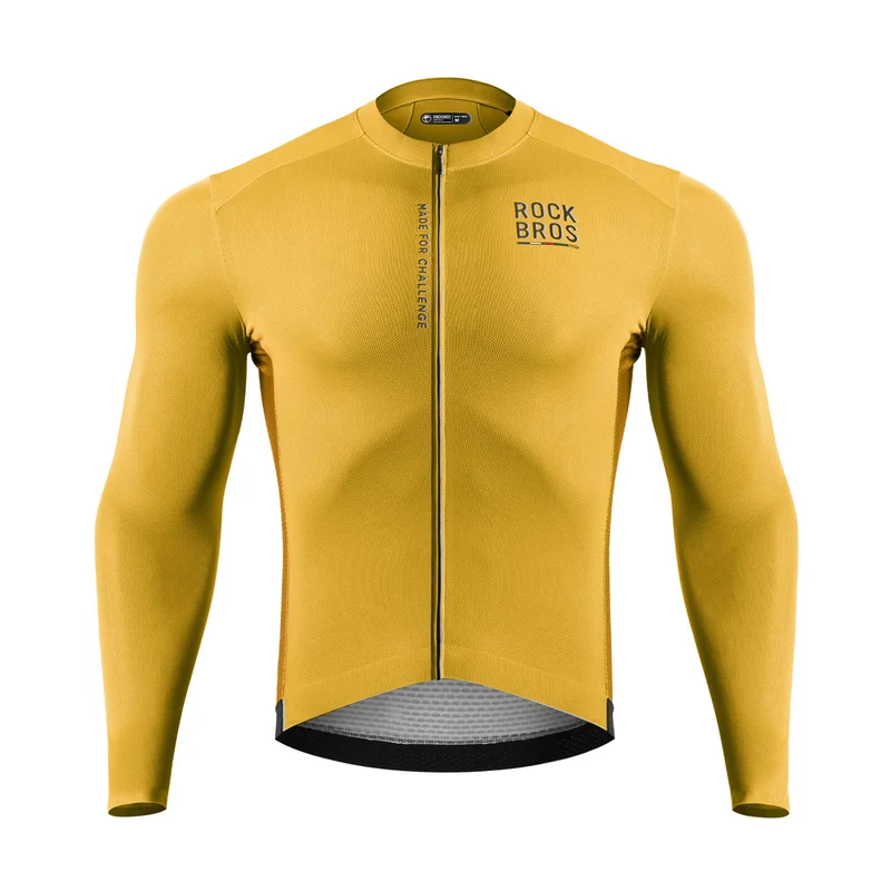 ROAD TO SKY Langarm-Radtrikot Herren 저지 겔브/블라우
