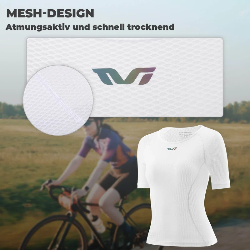 ROCKBROS TVI Damen Kurzam-Radtrikot Funktionsshirt Atmungsaktives Trikots Sommer
