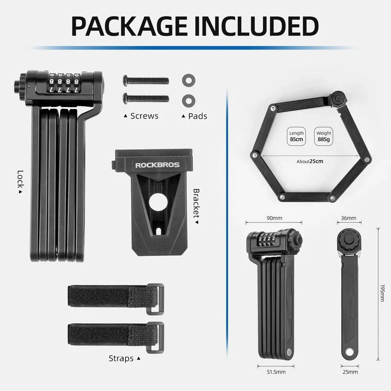 Folding Bike Lock with Password