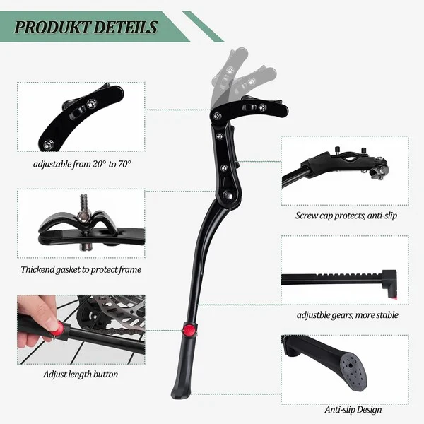 Adjustable Bike Kickstand 24-29 Inch