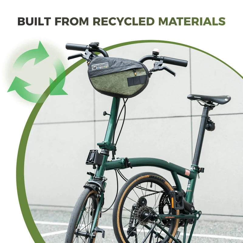 ROAD TO SKY Recycled Tire Bike Handlebar Bag - 2.5L
