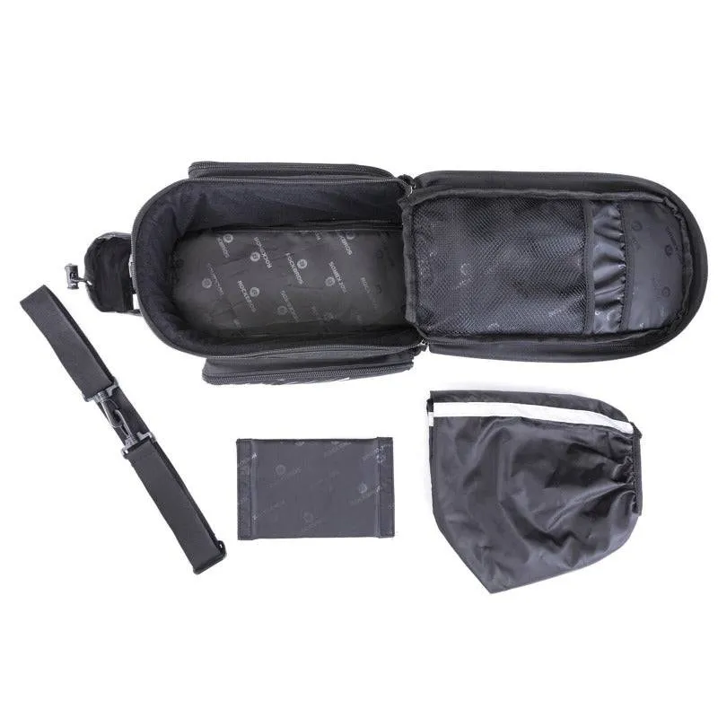 ROCKBROS Fahrrad Gepäckträgertasche Schwarz 9-12L mit 2 faltbare Seitentaschen