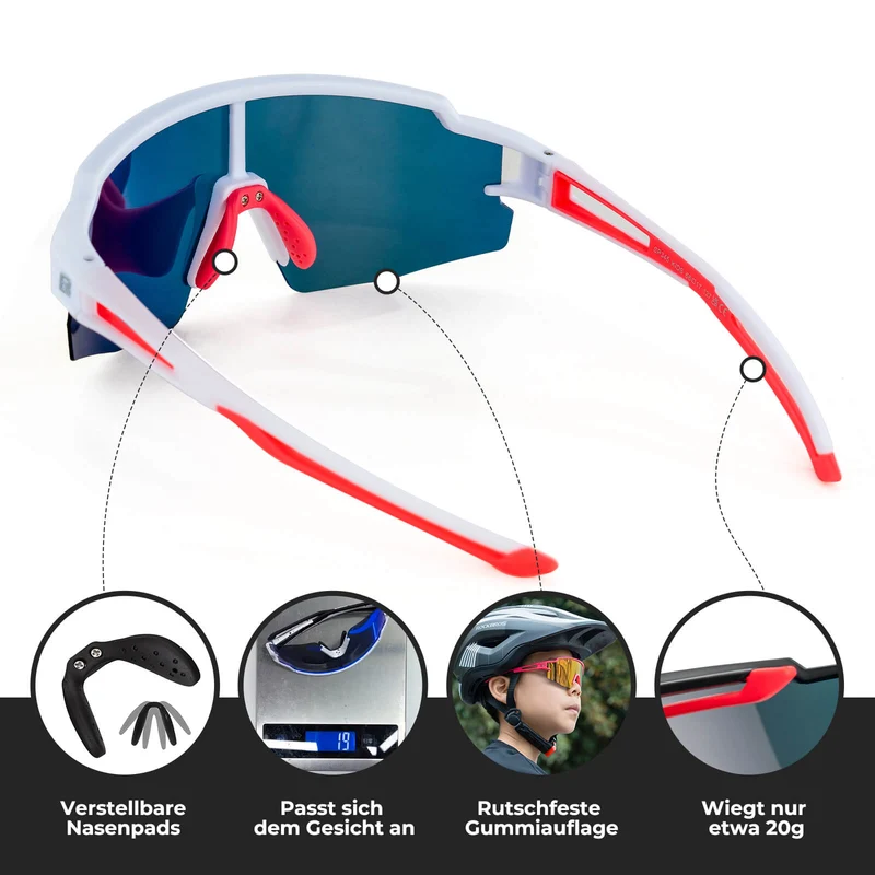 Kinder Fahrradbrille Polarisiert UV400 Schutz